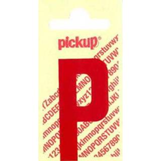 👉 Pickup plakletter P rood glans 90mm