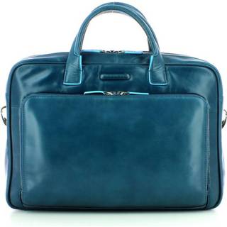 👉 Briefcase leather onesize male blauw Two handles