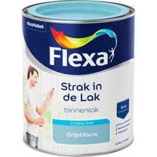 👉 Lak male grijsblauw Flexa Strak in de zijdeglans 750ml 8711113119382