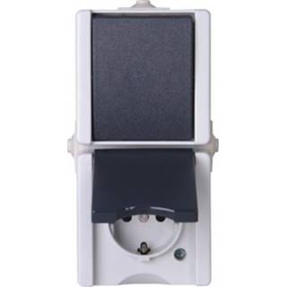 👉 Wissel schakelaar male wit Baseline wisselschakelaar/wandcontactdoos 1-voudig met aarde 8711216327967