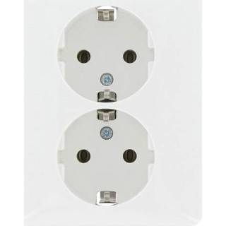 👉 Wandcontactdos male wit Peha wandcontactdoos Standaard 2-voudig met randaarde 4008224637084