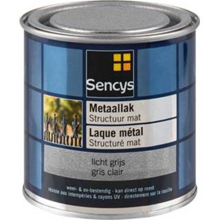 👉 Metaal verf male grijs Sencys metaalverf structuur mat licht 250ml 8711216406280