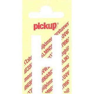 👉 Pickup plakletter H wit mat 60mm