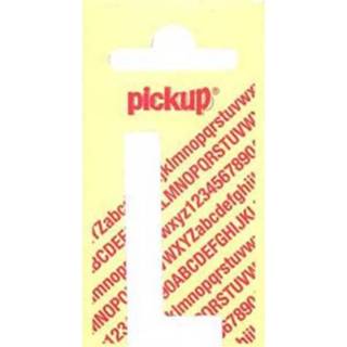 👉 Pickup plakletter L wit mat 60mm