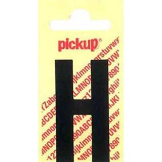 👉 Pickup plakletter H zwart mat 60mm