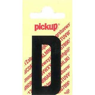 👉 Pickup plakletter D zwart mat 60mm