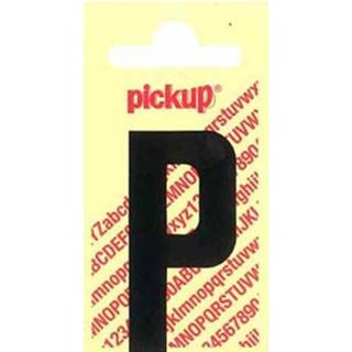 Pickup plakletter P zwart mat 60mm