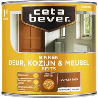 Kozijn male eiken CetaBever Deur, & Meubelbeits Donker Zijdeglans 0,25L 8711113126335