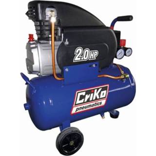👉 Compressor male Criko 24l 2pk met olie 5412740030165