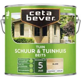 👉 Tuin huisje male CetaBever Schuur & Tuinhuis beits Blank Zijdeglans 2,5L 8711113128117