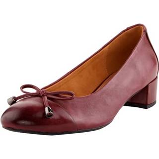 👉 Ballerina's bordeaux leer vrouwen rood Ballerina MONA 4055704989980