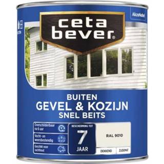 👉 Kozijn male CetaBever Gevel & beits RAL 9010 Zijdemat 0,75L 8711113127875