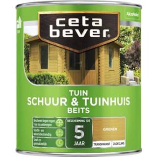 Tuin huisje grenen male CetaBever Schuur & Tuinhuis beits Zijdeglans 0,75L 8711113127134