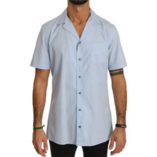 👉 Short sleeve male blauw 100% Cotton Top Shirt 8057155631186