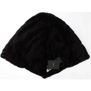 👉 Vrouwen onesize paars Weasel Fur Crochet Hood Scarf Hat