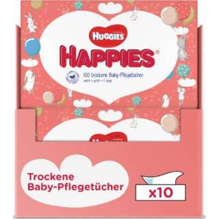 👉 Meisjes baby's Huggies Gelukkige droge babyverzorgingsdoekjes 10 x 100 doekjes 5029054221310