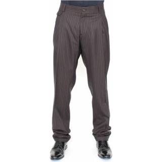 👉 Male grijs Wool Stretch Pleated Pants
