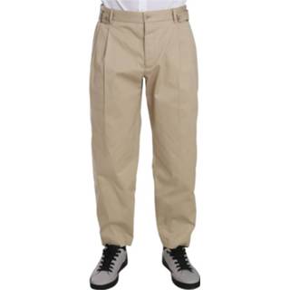 👉 Broek male beige Cotton Stretch Casual Trouser Pants 8053286550815