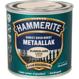 Metaallak male Hammerite zijdeglans crème 250ml 8710839110475
