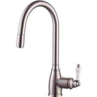 👉 Keukenkraan nikkel male EsseBagno Ascott met uittrekbare handdouche 3661109001410