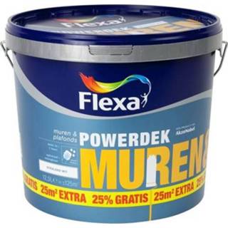 👉 Muur verf male Flexa muurverf Powerdek Muren & Plafonds 10L + 25% 8711113112871