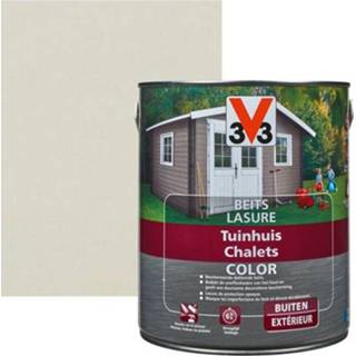 👉 Tuin huisje male grijs V33 houtbeits Tuinhuis salar grey zijdeglans 750ml 3153890231638