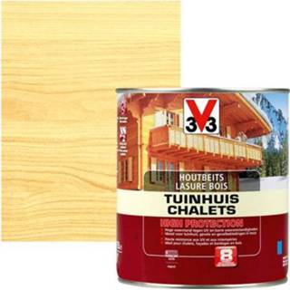 👉 Tuinhuisje transparant male V33 houtbeits Tuinhuis High Protection zijdeglans 0,75L 3153890354337