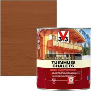 Tuin huisje eik male V33 houtbeits Tuinhuis High Protection donkere zijdeglans 750ml 3153890354368