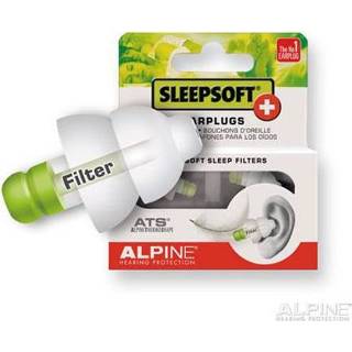 👉 Oorplug groen zwart male Alpine SleepSoftplus oorplugs - cassette 11121910 8717154022643