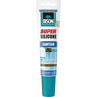 👉 Siliconenkit transparant silicone male Bison super sanitair 150ml 8710439231228