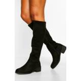 👉 Wide Fit Flat Knee High Boot, Black