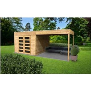 👉 Tuinhuisje male Solid tuinhuis Matera 8,69m² + terras 299x199cm 5412025087433