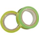 👉 Isolatieband geel groen male 4,5 mtr geel/ 2 rollen 8711306764276