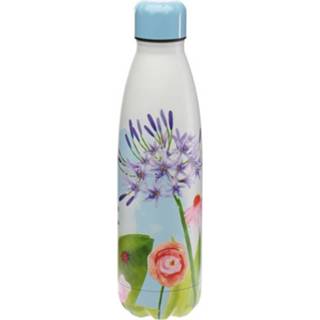 👉 Thermosfles RVS vrouwen wit 500ml - Botanische tuin-