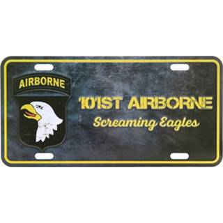 👉 Nummerbord mannen groen Amerikaans - 101st. Airborne eagles-