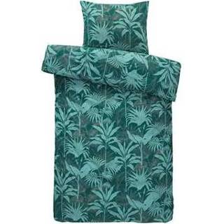 👉 Dekbedovertrek groen katoen Comfort Feliz - lichtgroen 140x200/220 cm Leen Bakker 8714901747644
