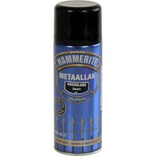 👉 Metaallak zwart Hammerite Direct over Roest Hoogglans Spuitbus - 400 ml S060
