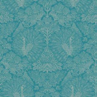 👉 Groen blauw Dutch Wallcoverings Behang Escapade Pauw Groen/Blauw A222-14