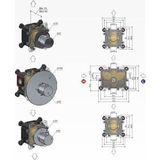 👉 Douche thermostaat nikkel messing thermostatisch keramisch cobber knop bouw glans Douchethermostaat Hotbath Inbouw 2 Stopkranen Glanzend (excl. inbouwdeel) 8720143165993