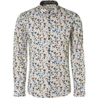 👉 Shirt wit l male No Excess long sleeve all over printed white 8720151135988