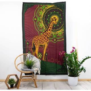 👉 Wandkleed katoen Authentiek Giraffe (215 x 135 cm) 7448123560569