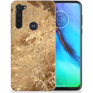 👉 Siliconen hoesje marmer Motorola Moto G Stylus TPU Creme 8720215691146