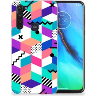 👉 Houten blok Motorola Moto G Stylus TPU Hoesje Blokken Kleurrijk 8720215869064