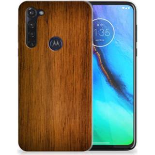 👉 Bumper hoesje hout Motorola Moto G Stylus Donker 8720215561876