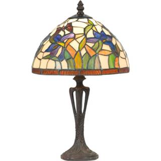 👉 Tafel lamp metaal a++ bruin Tafellamp Elanda in Tiffany-stijl, 40 cm