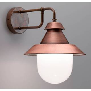 👉 Buiten wandlamp oud-messing Castello - mooie buitenwandlamp mix van materialen