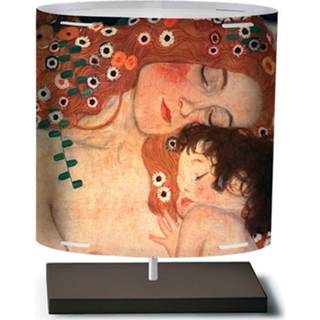 👉 Tafel lamp bruin Klimt II - tafellamp met kunst