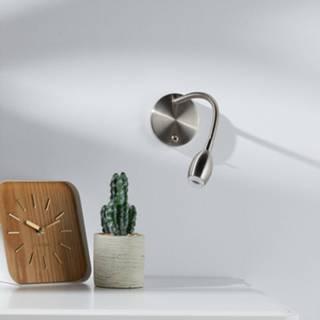 👉 Flexibele arm nikkel gesatineerd Led-wandlamp MARTA met arm,