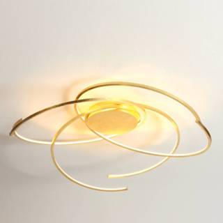 👉 Bladgoud goudkleurig Glanzende LED-plafondlamp Space 80 cm