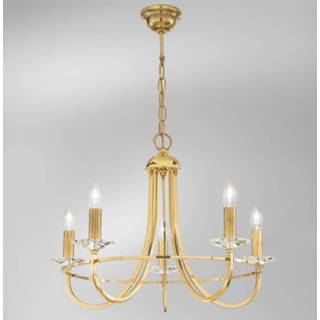 👉 Kroonluchter engels-messing Elegante IMPERIAL, 5-lichts